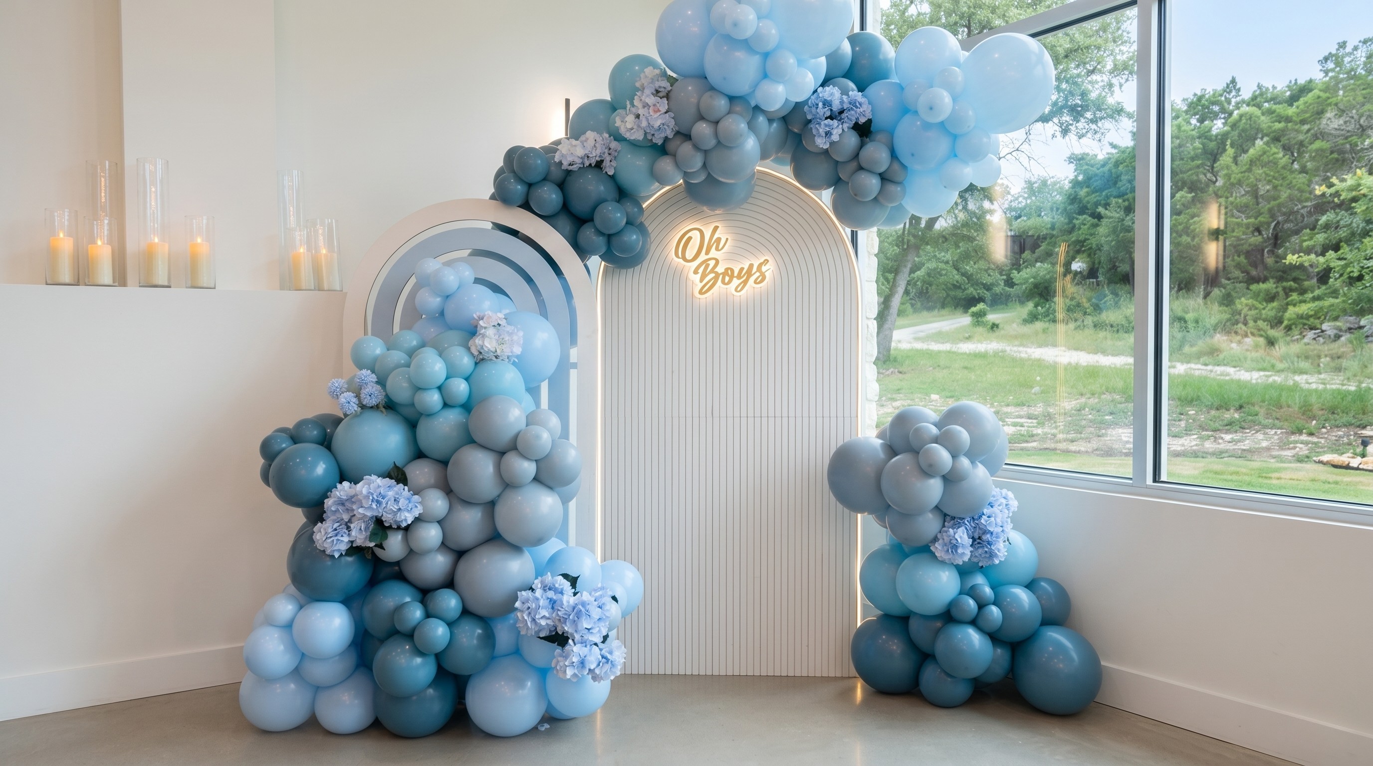 Balloon arch hero background